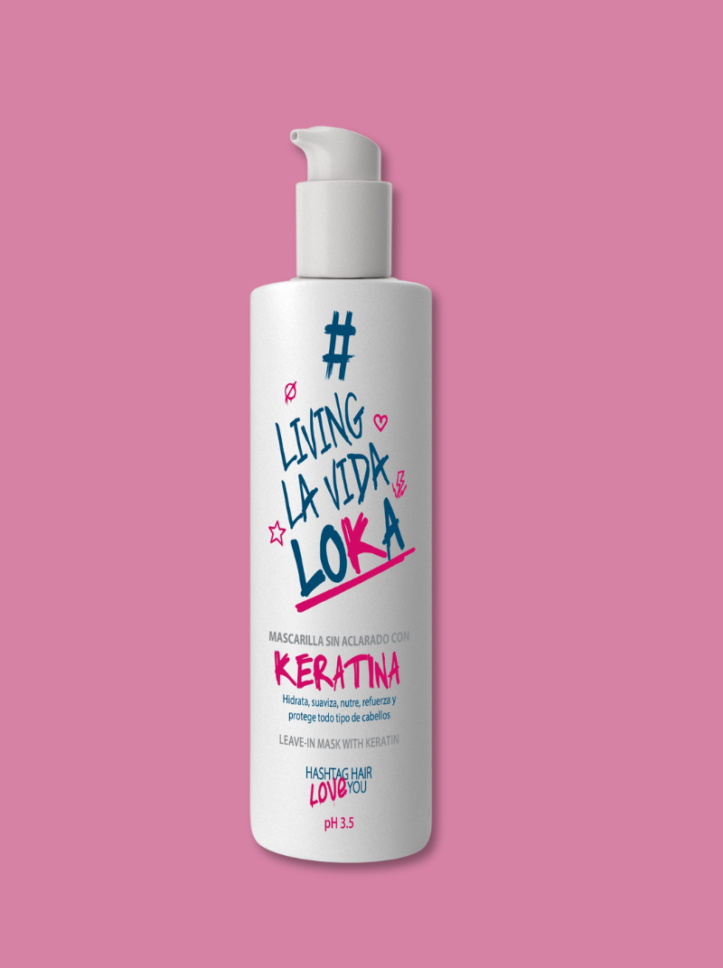 Mascarilla de Keratina sin aclarado Living la Vida Loka Hashataghair