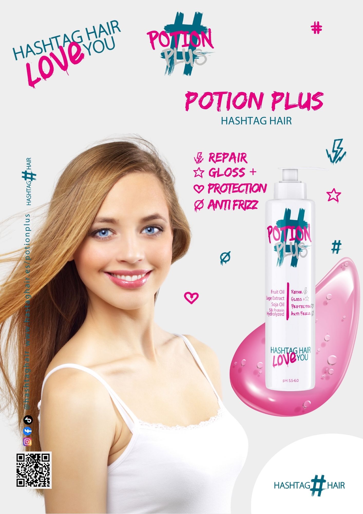 Folleto Potion Plus Hashtaghair