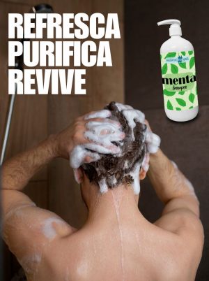 Champú Base Limpiadora de Menta 1L - Tamaño Familiar - Imagen 2